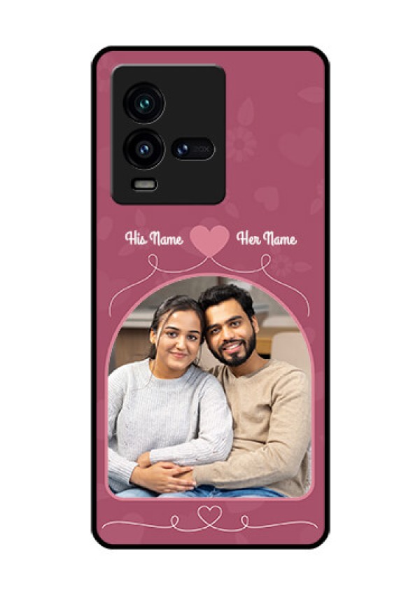 iQOO 9T 5G Photo Printing on Glass Case - Love Floral Design