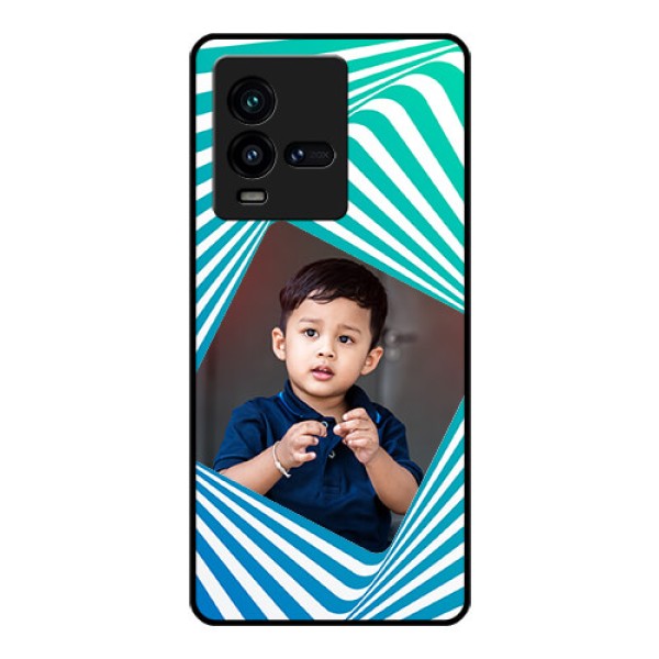 iQOO 9T 5G Personalized Glass Phone Case - Abstract Spiral Design