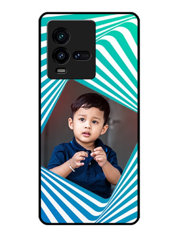 Custom iQOO 9T 5G Personalized Glass Phone Case - Abstract Spiral Design