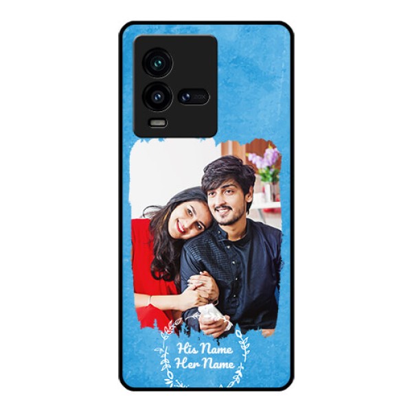 iQOO 9T 5G Custom Glass Phone Case - Blue Color Vintage Design iQOO 9T 5G Custom Glass Phone Case - Blue Color Vintage Design