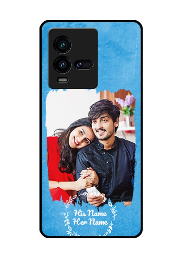 iQOO 9T 5G Custom Glass Phone Case - Blue Color Vintage Design