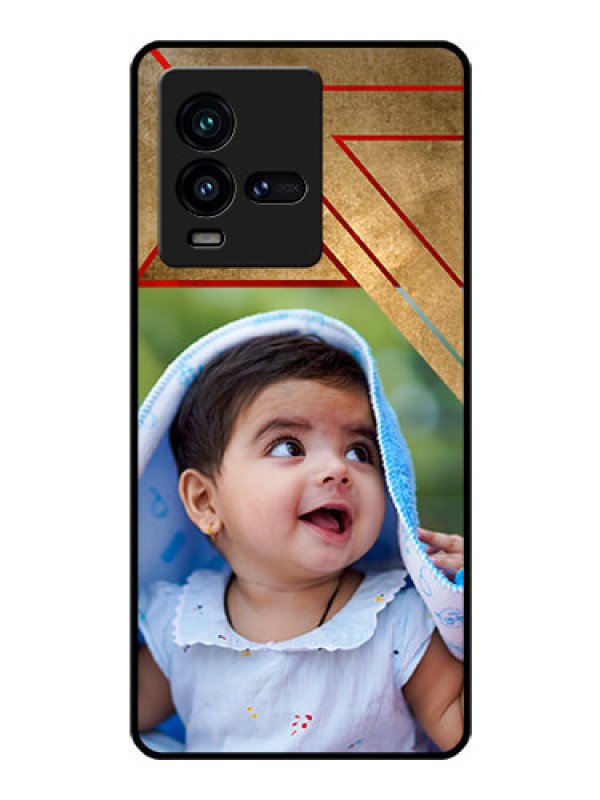 Custom iQOO 9T 5G Personalized Glass Phone Case - Gradient Abstract Texture Design