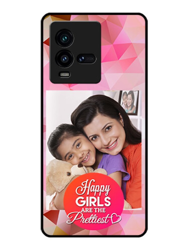 Custom iQOO 9T 5G Photo Printing on Glass Case - Abstract Triangle Design