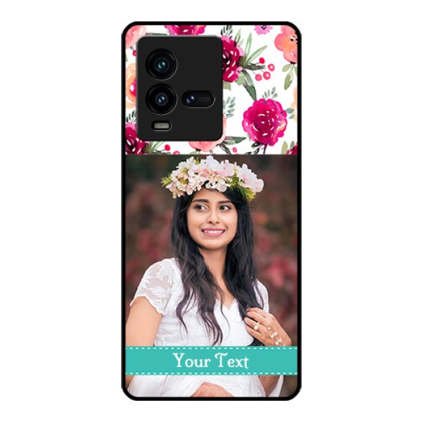 iQOO 9T 5G Custom Glass Phone Case - Watercolor Floral Design iQOO 9T 5G Custom Glass Phone Case - Watercolor Floral Design