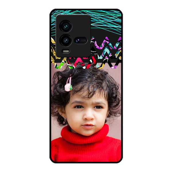 iQOO 9T 5G Personalized Glass Phone Case - Neon Abstract Design