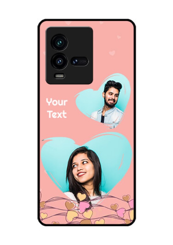 iQOO 9T 5G Custom Glass Mobile Case - Love Doodle Design