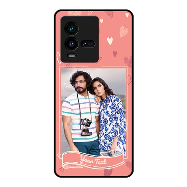 iQOO 9T 5G Custom Glass Phone Case - Love doodle art Design