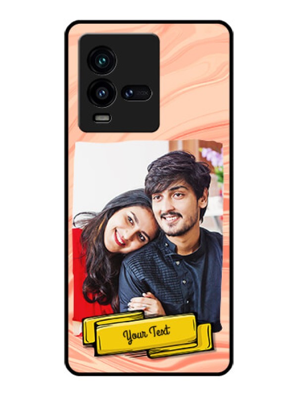 Custom iQOO 9T 5G Personalized Glass Phone Case - Marble Texture Design