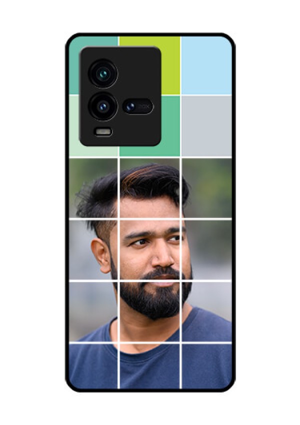 iQOO 9T 5G Photo Printing on Glass Case - with white box pattern