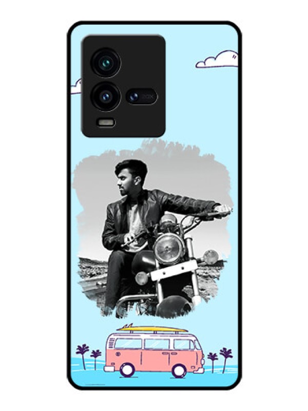 Custom iQOO 9T 5G Photo Printing on Glass Case - Travel & Adventure Design