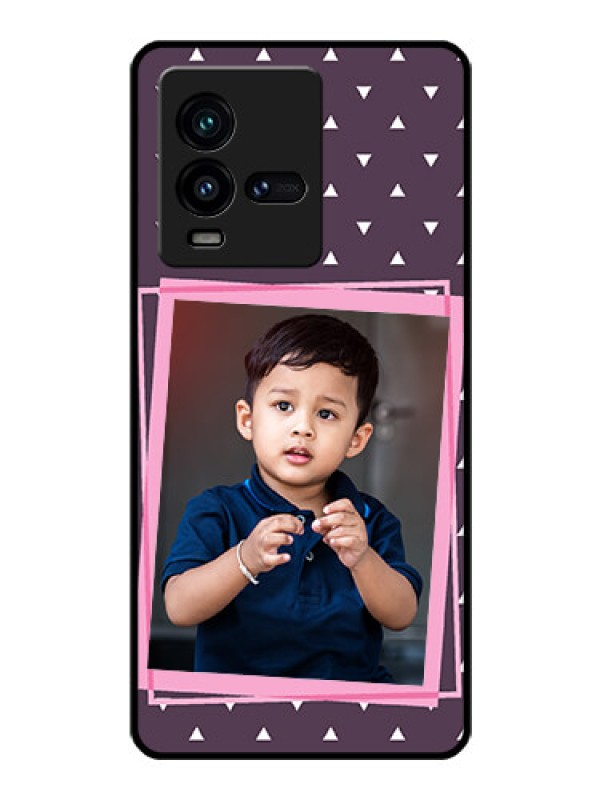 Custom iQOO 9T 5G Custom Glass Mobile Case - Triangle Pattern Dotted Design