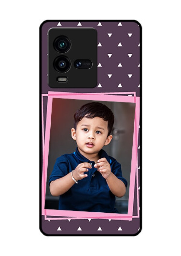 iQOO 9T 5G Custom Glass Mobile Case - Triangle Pattern Dotted Design
