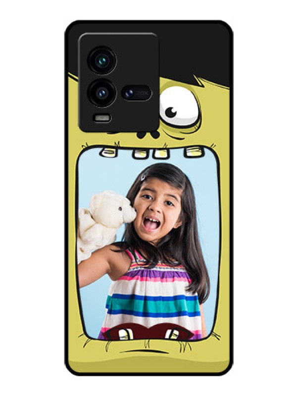 Custom iQOO 9T 5G Personalized Glass Phone Case - Cartoon monster back case Design