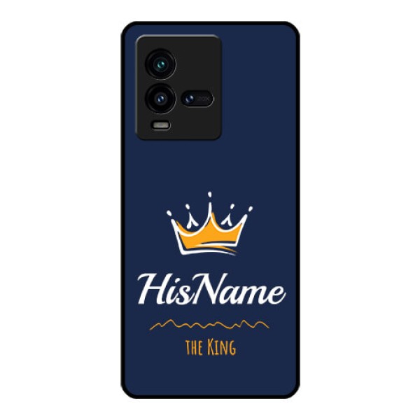 iQOO 9T 5G Glass Phone Case King with Name