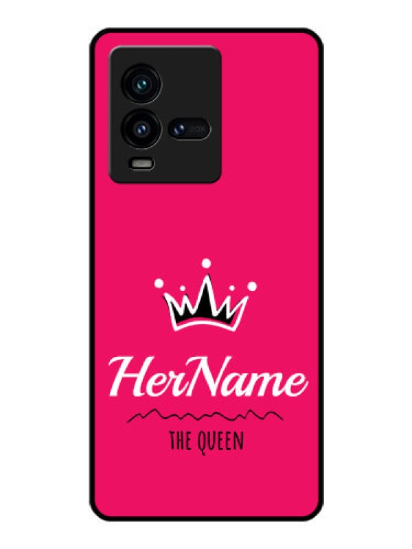 Custom iQOO 9T 5G Glass Phone Case Queen with Name
