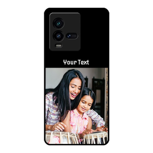 iQOO 9T 5G Photo with Name on Glass Phone Case