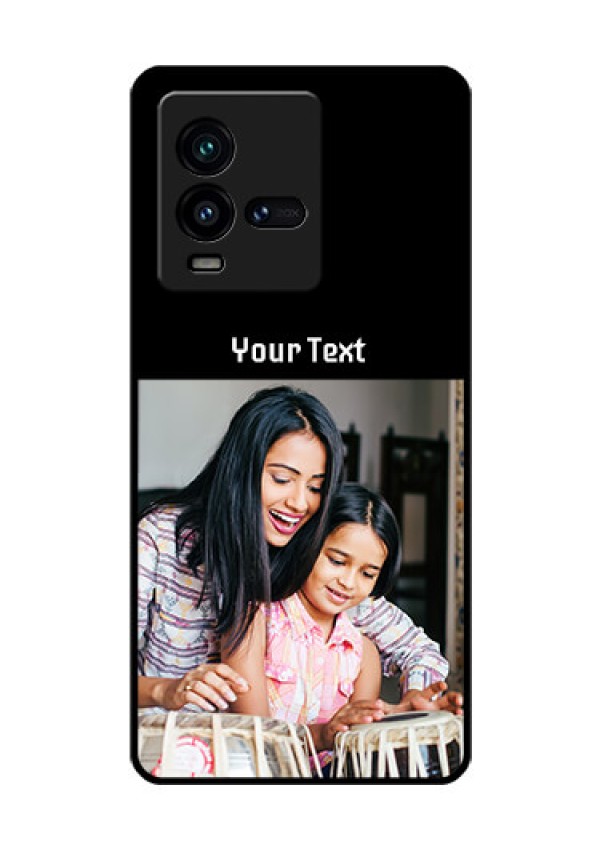 iQOO 9T 5G Photo with Name on Glass Phone Case