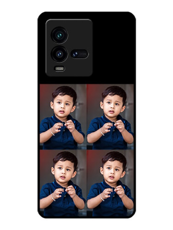 Custom iQOO 9T 5G 4 Image Holder on Glass Mobile Cover