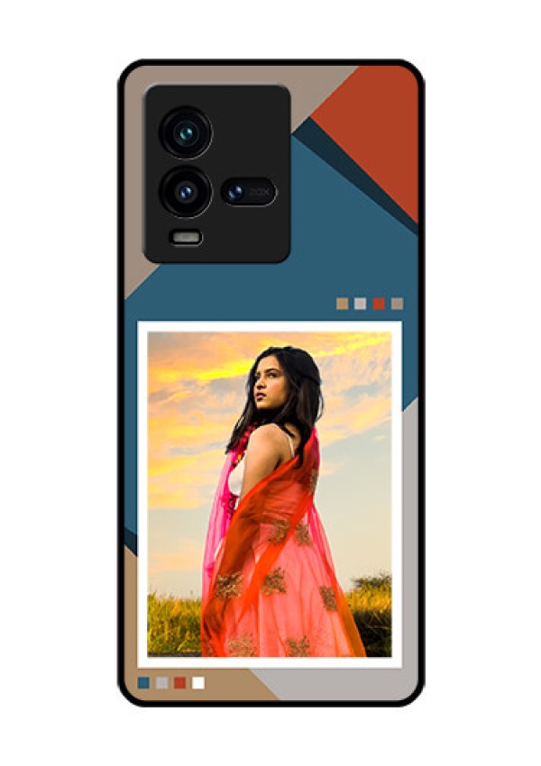 iQOO 9T 5G Personalized Glass Phone Case - Retro color pallet Design