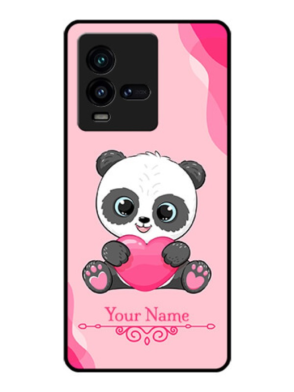 Custom iQOO 9T 5G Custom Glass Mobile Case - Cute Panda Design