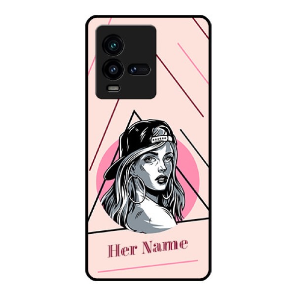 iQOO 9T 5G Personalized Glass Phone Case - Rockstar Girl Design
