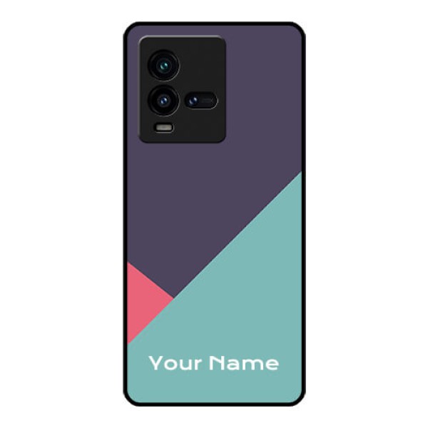 iQOO 9T 5G Custom Glass Mobile Case - Tri Color abstract Design