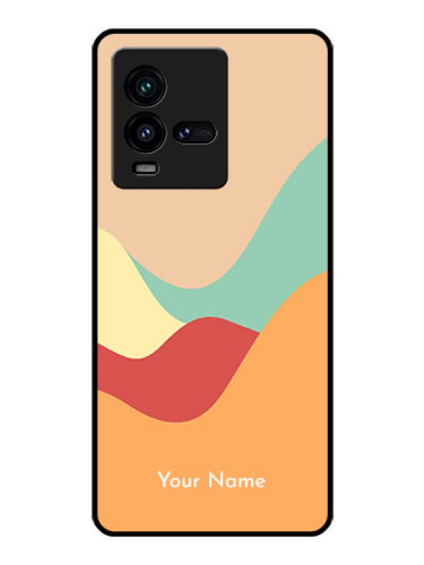 Custom iQOO 9T 5G Personalized Glass Phone Case - Ocean Waves Multi-colour Design
