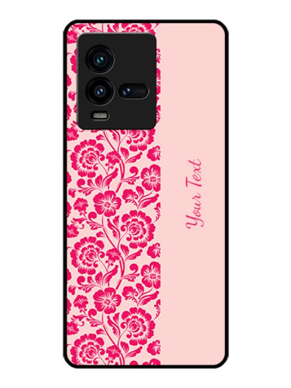 Custom iQOO 9T 5G Custom Glass Phone Case - Attractive Floral Pattern Design