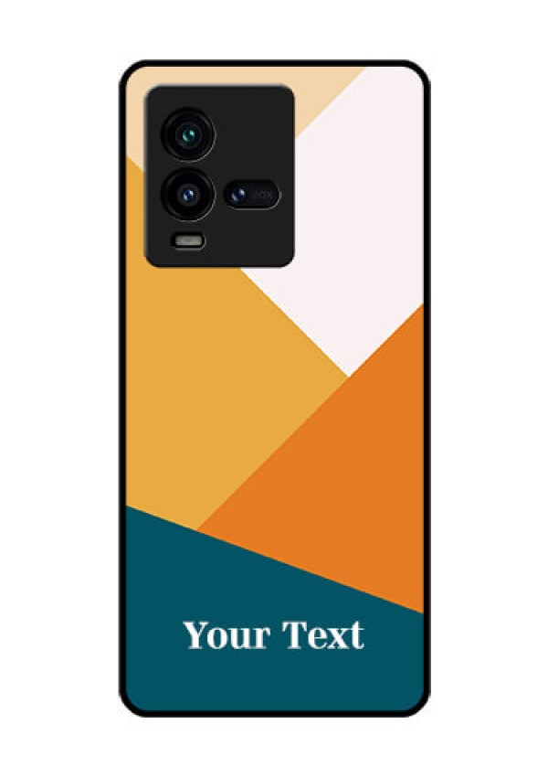 iQOO 9T 5G Personalized Glass Phone Case - Stacked Multi-colour Design