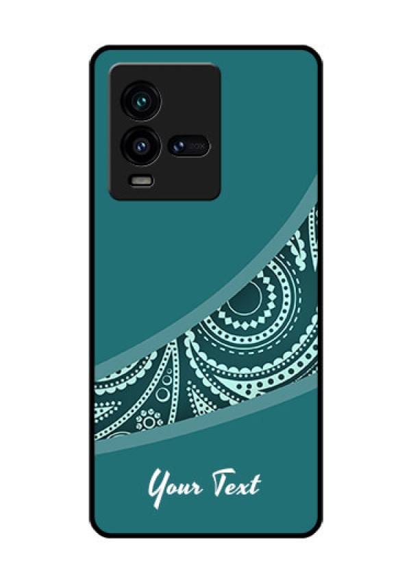 iQOO 9T 5G Photo Printing on Glass Case - semi visible floral Design