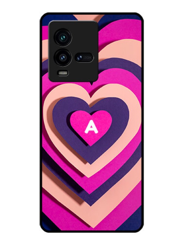 Custom iQOO 9T 5G Custom Glass Mobile Case - Cute Heart Pattern Design