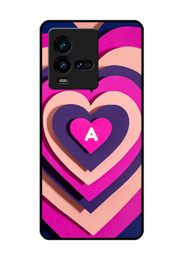 iQOO 9T 5G Custom Glass Mobile Case - Cute Heart Pattern Design