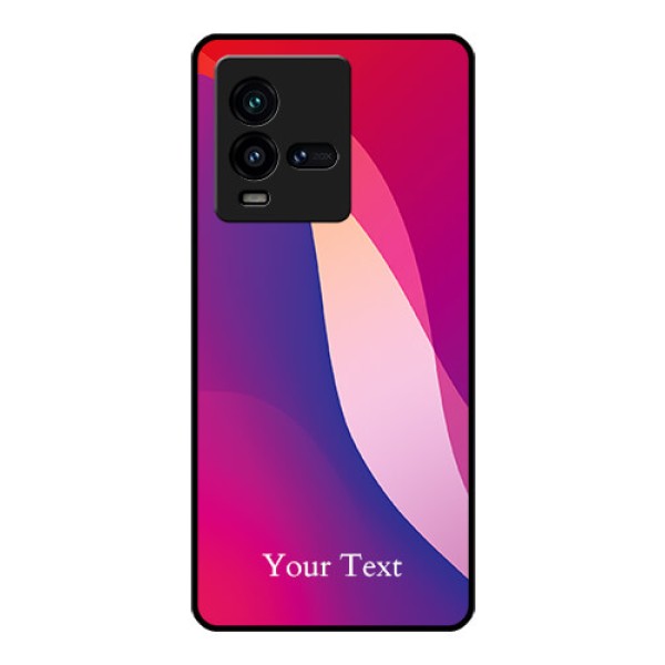 iQOO 9T 5G Personalized Glass Phone Case - Digital abstract Overlap Design