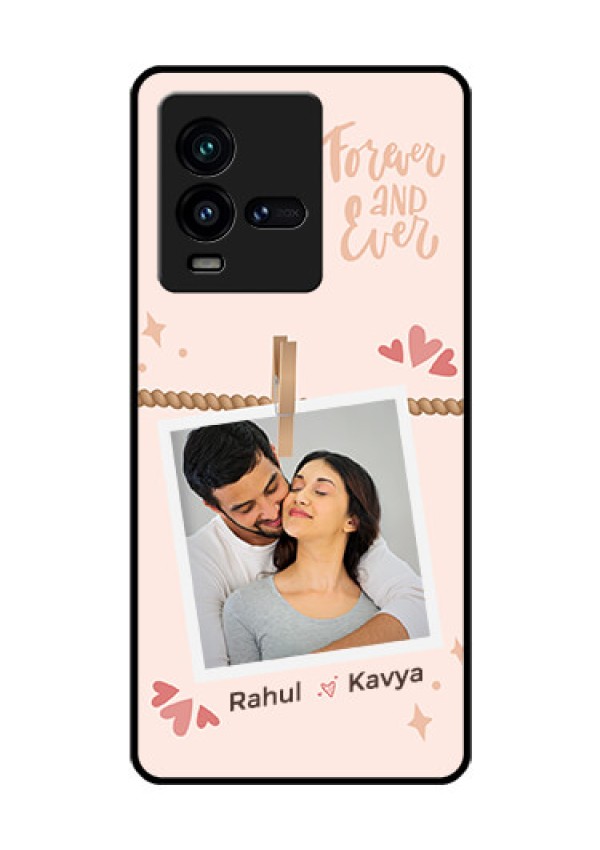 iQOO 9T 5G Custom Glass Phone Case - Forever and ever love Design