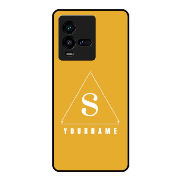 iQOO 9T 5G Personalized Glass Phone Case - simple triangle Design