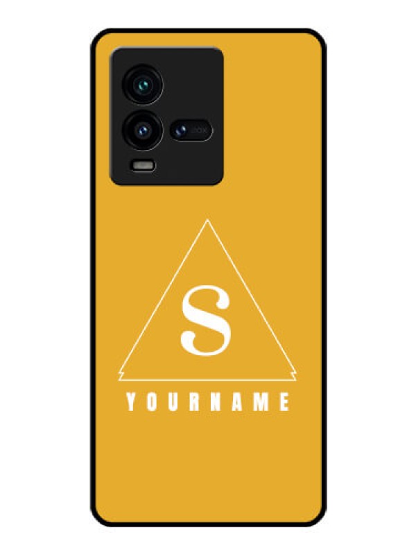 Custom iQOO 9T 5G Personalized Glass Phone Case - simple triangle Design