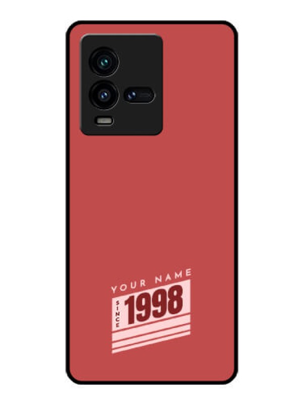Custom iQOO 9T 5G Custom Glass Phone Case - Red custom year of birth Design