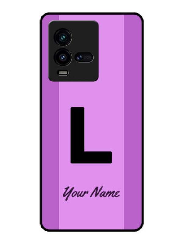 Custom iQOO 9T 5G Custom Glass Phone Case - Tricolor custom text Design