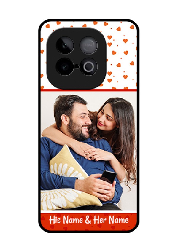 iQOO Neo 10 5G Custom Glass Phone Case - Orange Love Symbol Design
