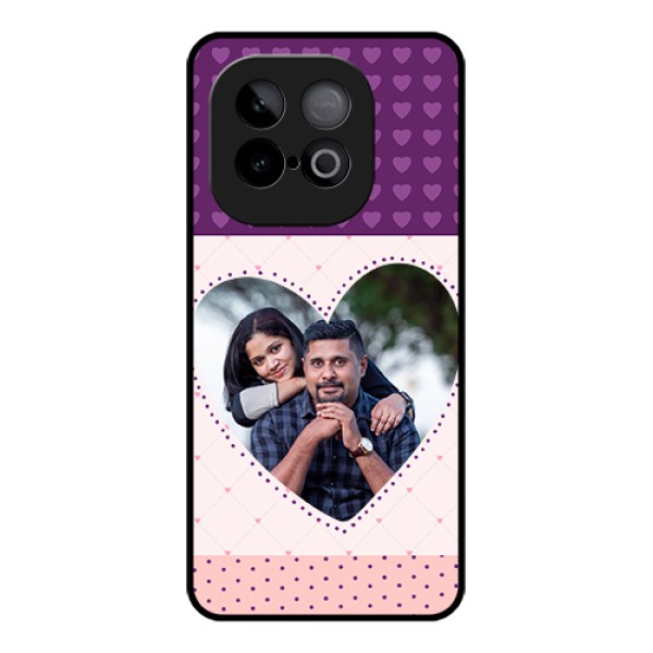 iQOO Neo 10 5G Custom Glass Phone Case - Violet Love Dots Design