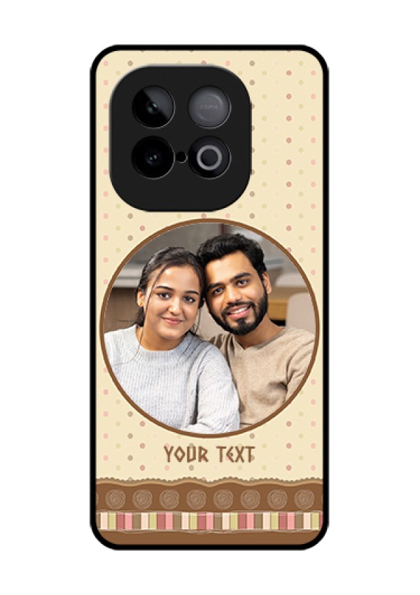 iQOO Neo 10 5G Custom Glass Phone Case - Brown Dotted Mobile Case Design