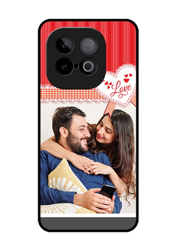 iQOO Neo 10 5G Custom Glass Phone Case - Red Love Pattern Design