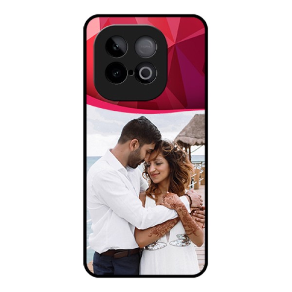 iQOO Neo 10 5G Custom Glass Phone Case - Red Abstract Design