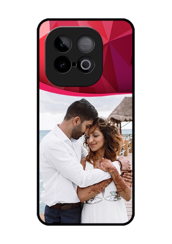 iQOO Neo 10 5G Custom Glass Phone Case - Red Abstract Design