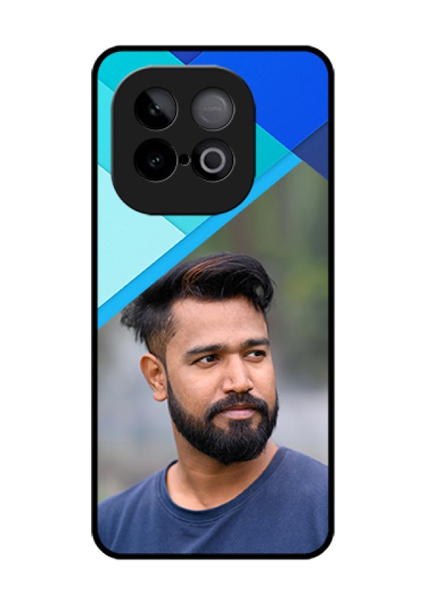 iQOO Neo 10 5G Custom Glass Phone Case - Blue Pattern Design