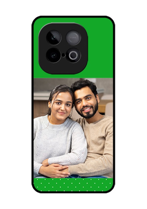 iQOO Neo 10 5G Custom Glass Phone Case - Green Pattern Design