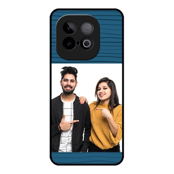 iQOO Neo 10 5G Custom Glass Phone Case - Blue Pattern Cover Design