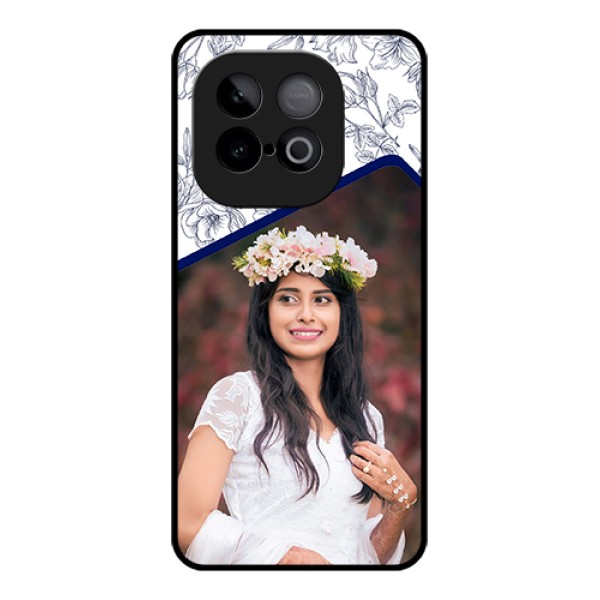 iQOO Neo 10 5G Custom Glass Phone Case - Classy Floral Design