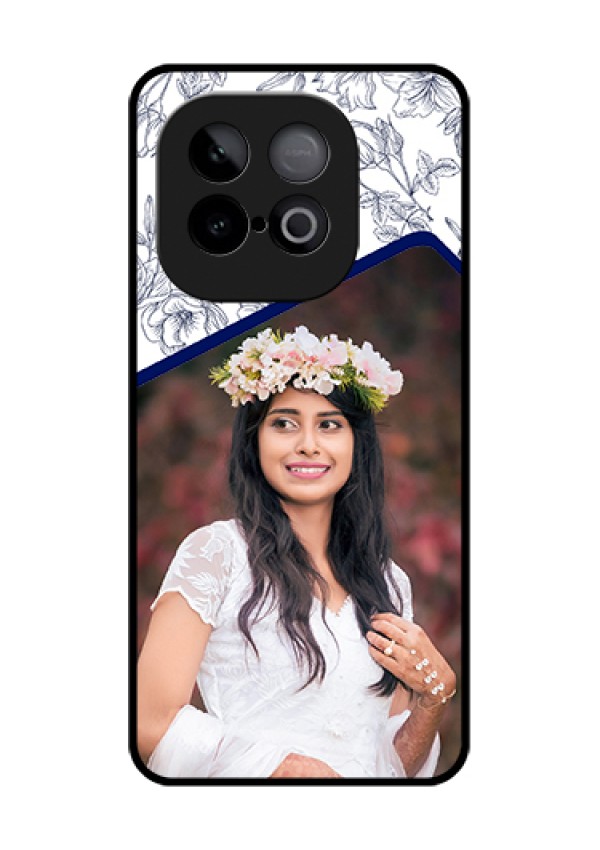 iQOO Neo 10 5G Custom Glass Phone Case - Classy Floral Design
