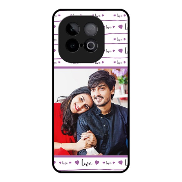 iQOO Neo 10 5G Custom Glass Phone Case - Couples Heart Design